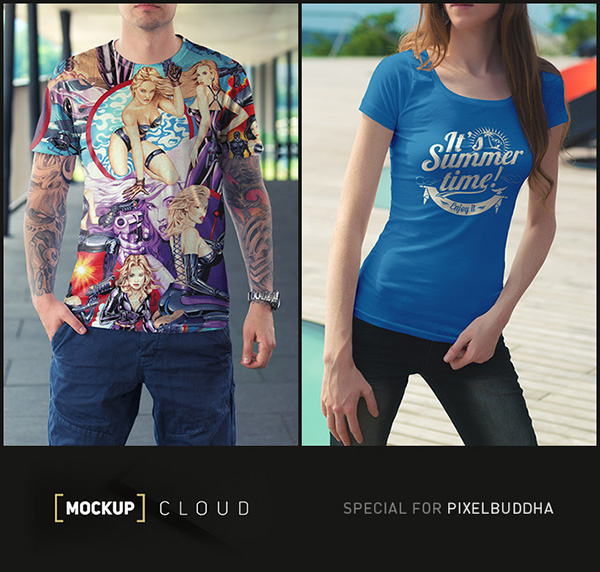 T-Shirt Mock-Up Set Download T-shirt Mockup PSD Terbaru Gratis - T-Shirt Mock-Up Set