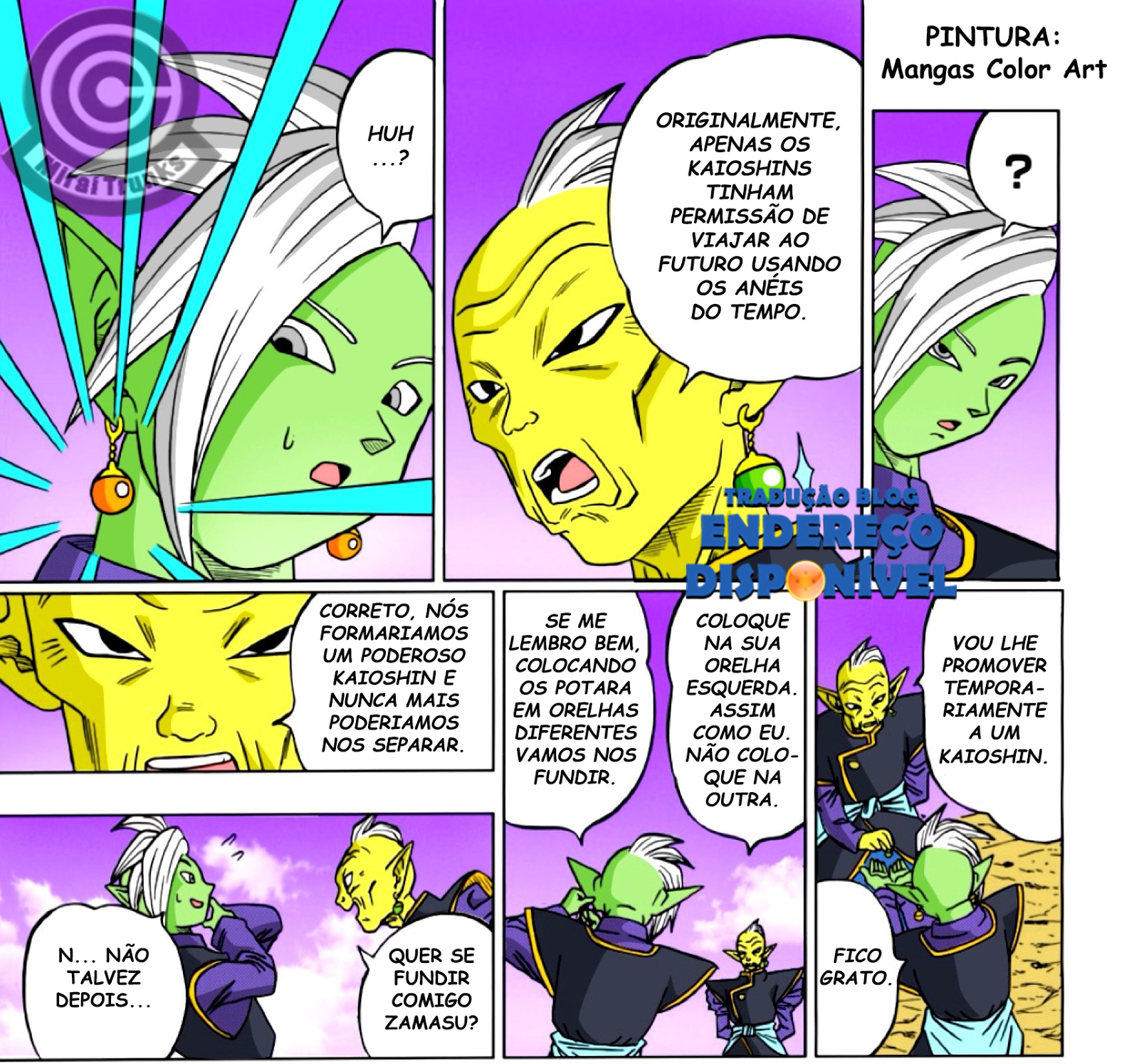 Endereço Disponível: Capítulo 23 do Mangá de Dragon Ball Super Traduzido -  O Verdadeiro Poder do Potara