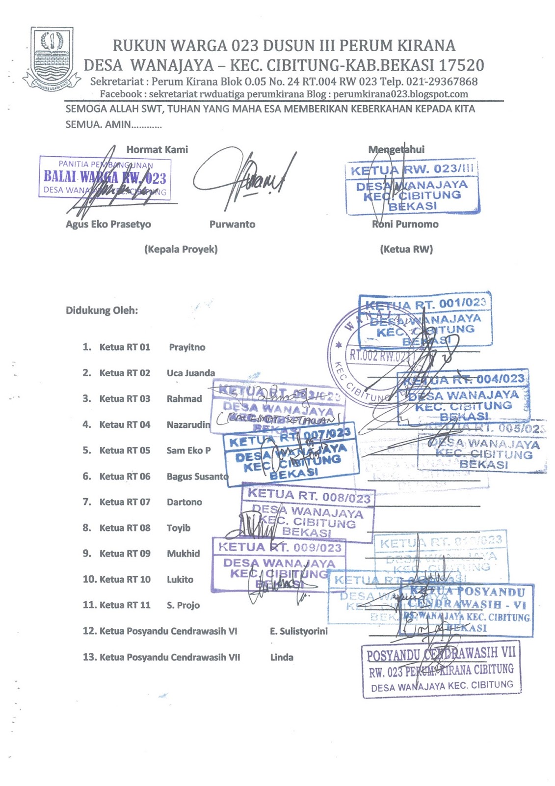 Contoh Proposal Pembangunan Balai Warga Gambaran