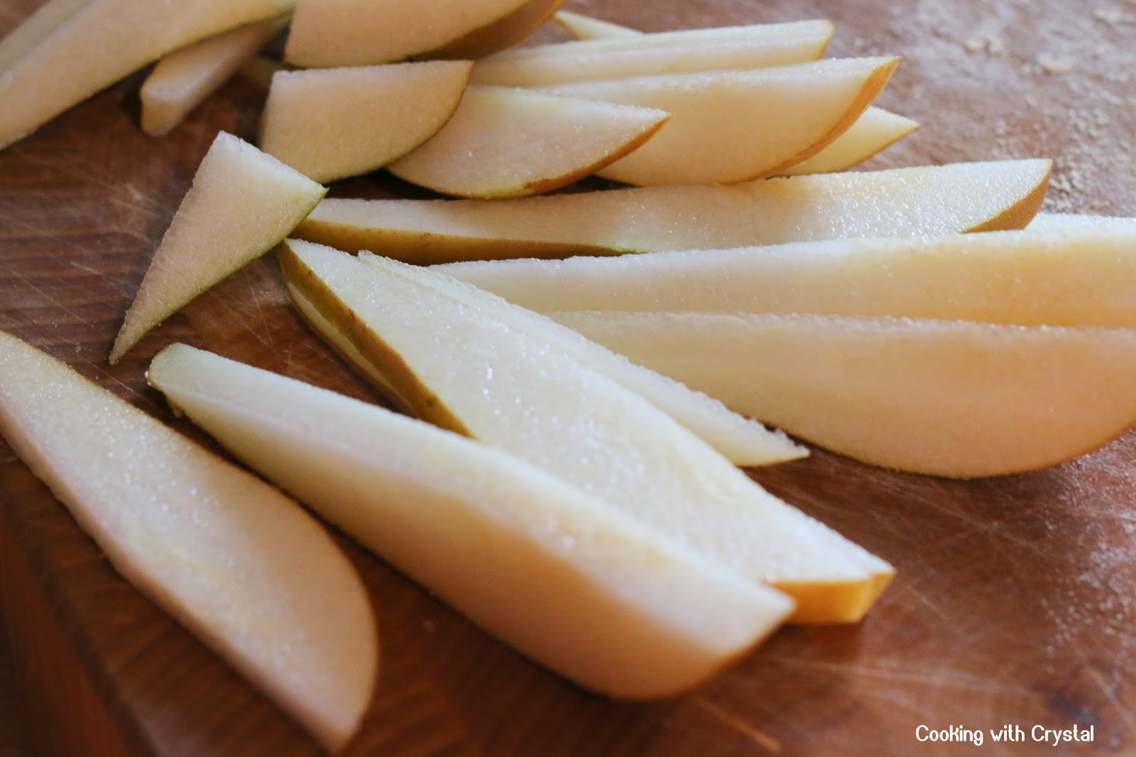 cooking with crystal Bosc Pear Salad with Sweet Balsamic Dressing