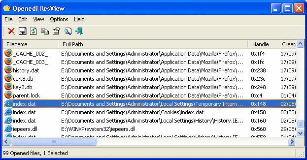 顯示電腦中開啟的檔案哪個程式正在使用，最新版OpenedFilesView繁體中文綠色免安裝版！