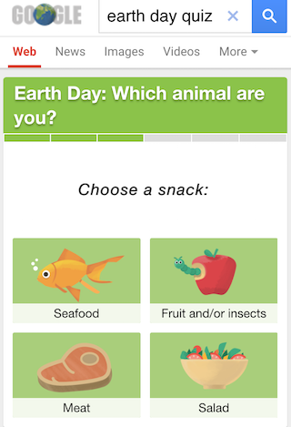 Googles Earth Day Quiz