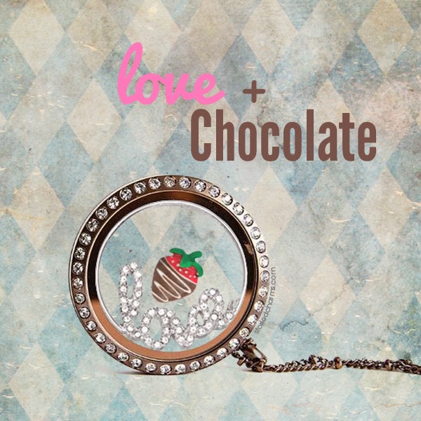 Love + Chocolate Origami Owl Living Locket | Shop StoriedCharms.com to create your own today!