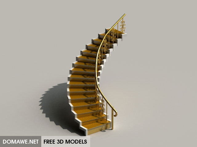 Domawe Net Spiral Stairs 3d Model Free Download 2