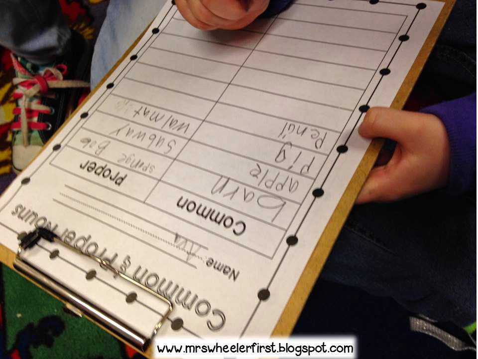 Mrs. Wheeler's First Grade Tidbits: Common and Proper Nouns Freebies