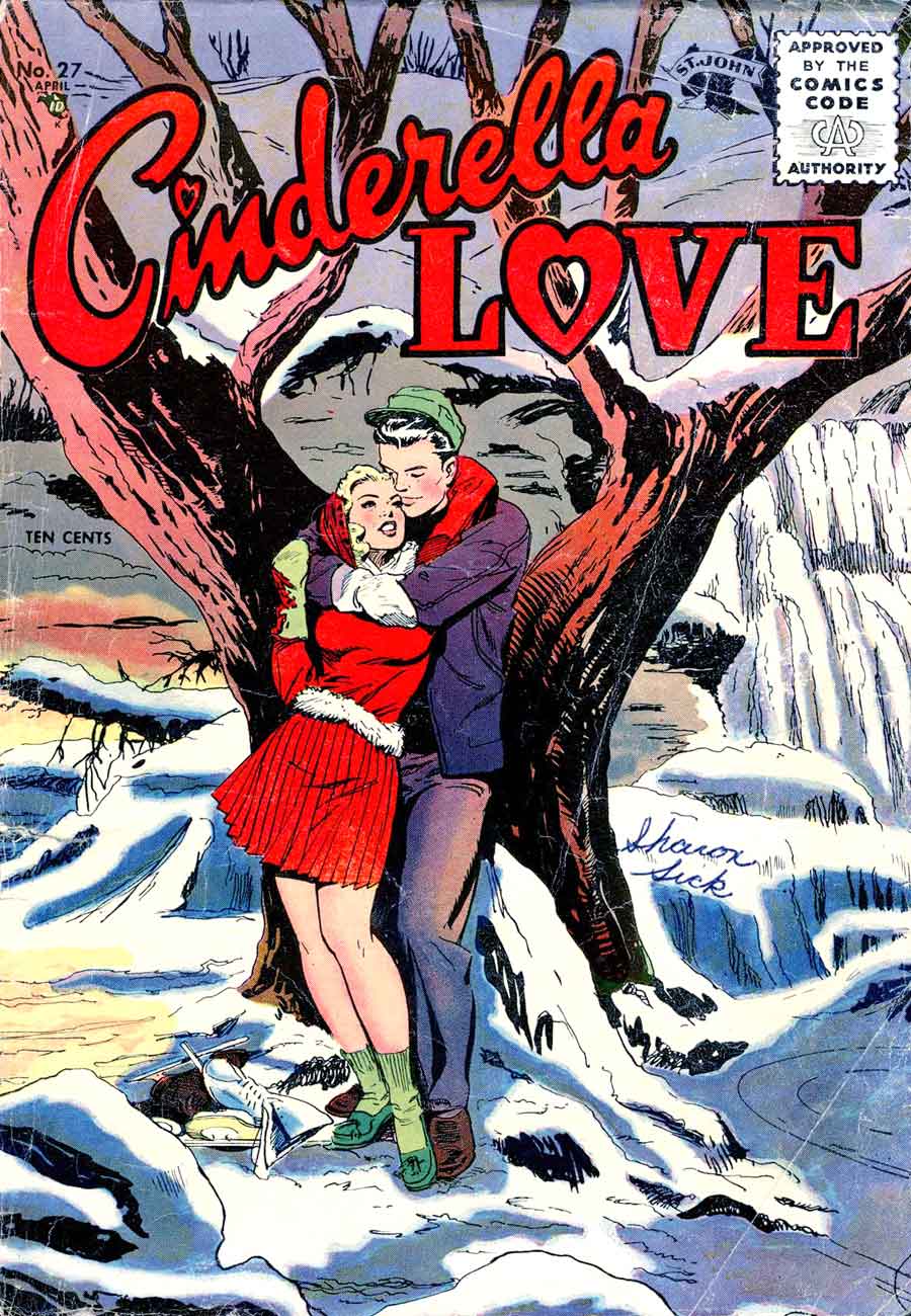 Matt Baker st.john golden age 1950s romance comic book cover art  - Cinderella Love v2 #27