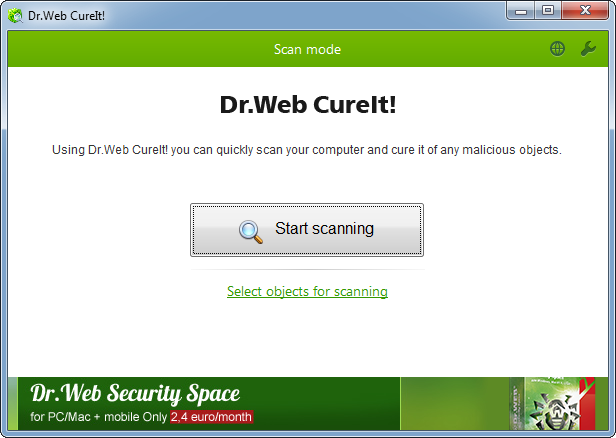 Dr.Web CureIt! For PC Windows 10, 8, 7 Laptop Free Download  