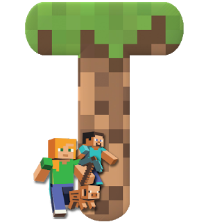 Abecedario con Personajes de Minecraft. Minecraft Characters Alphabet.