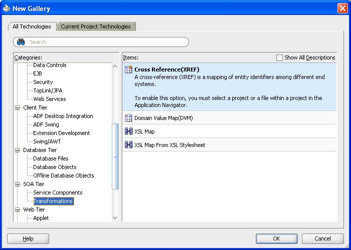Storing the Cross reference data to a custom table - Oracle SOA Suite