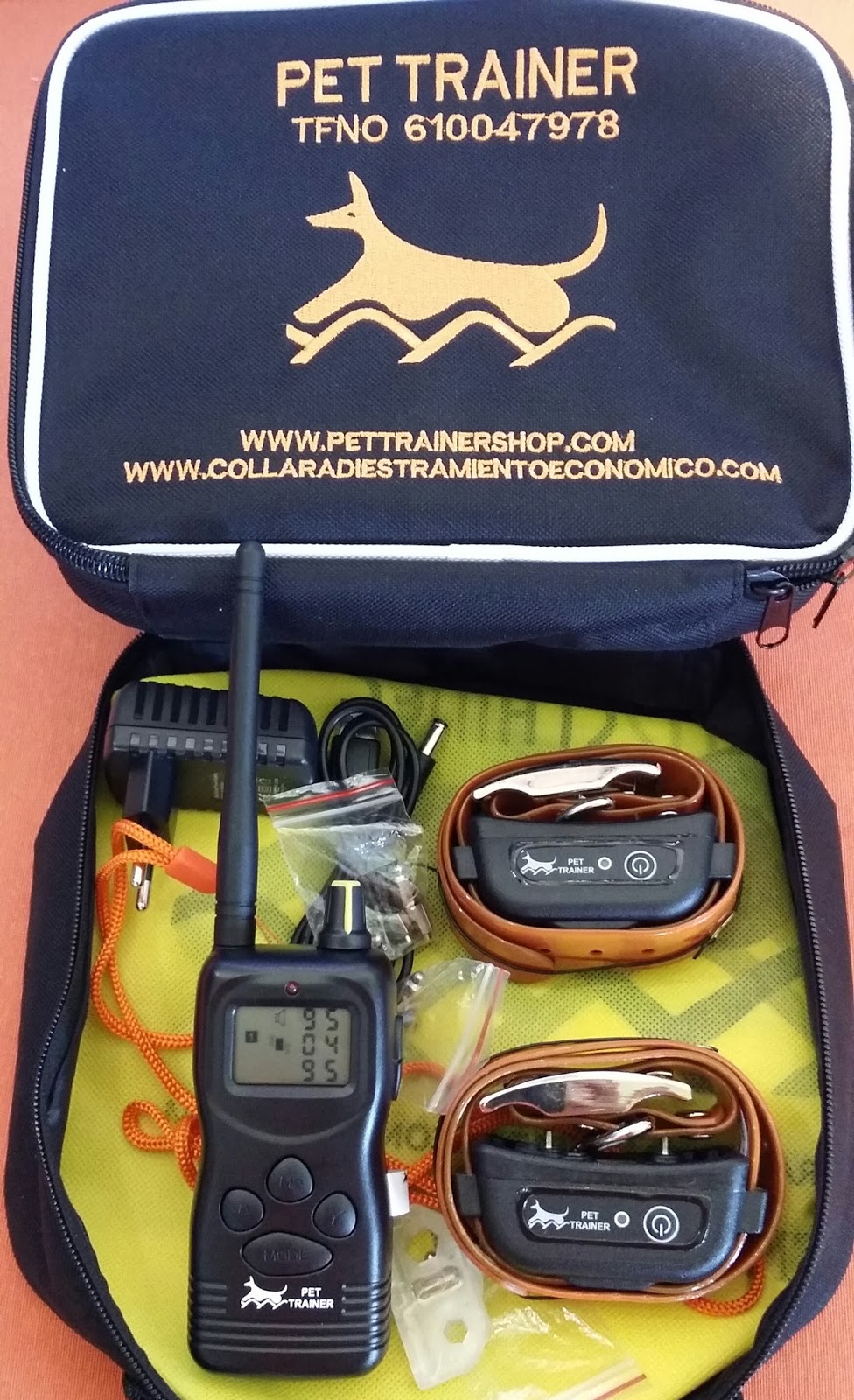 COLLAR ADIESTRAMIENTO ECONOMICO PET TRAINER MODELO ELITE SUMERGIBLE, 1, 2 Y 3 PERROS ,desde 75€