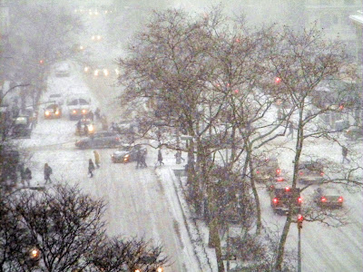 Winter snow storm New York City