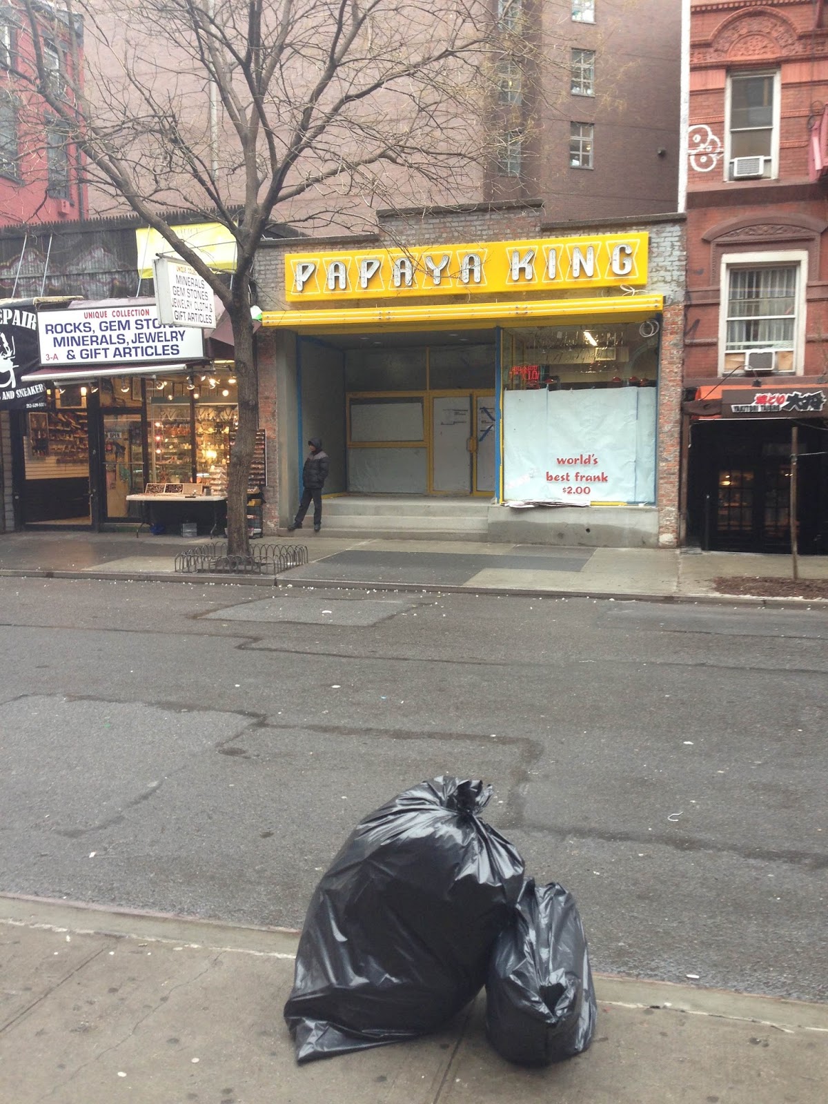 EV Grieve Papaya King sign now — up