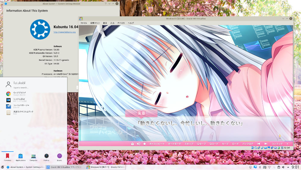 Kubuntu 16.04 〜LinuxでWindowsゲーム〜