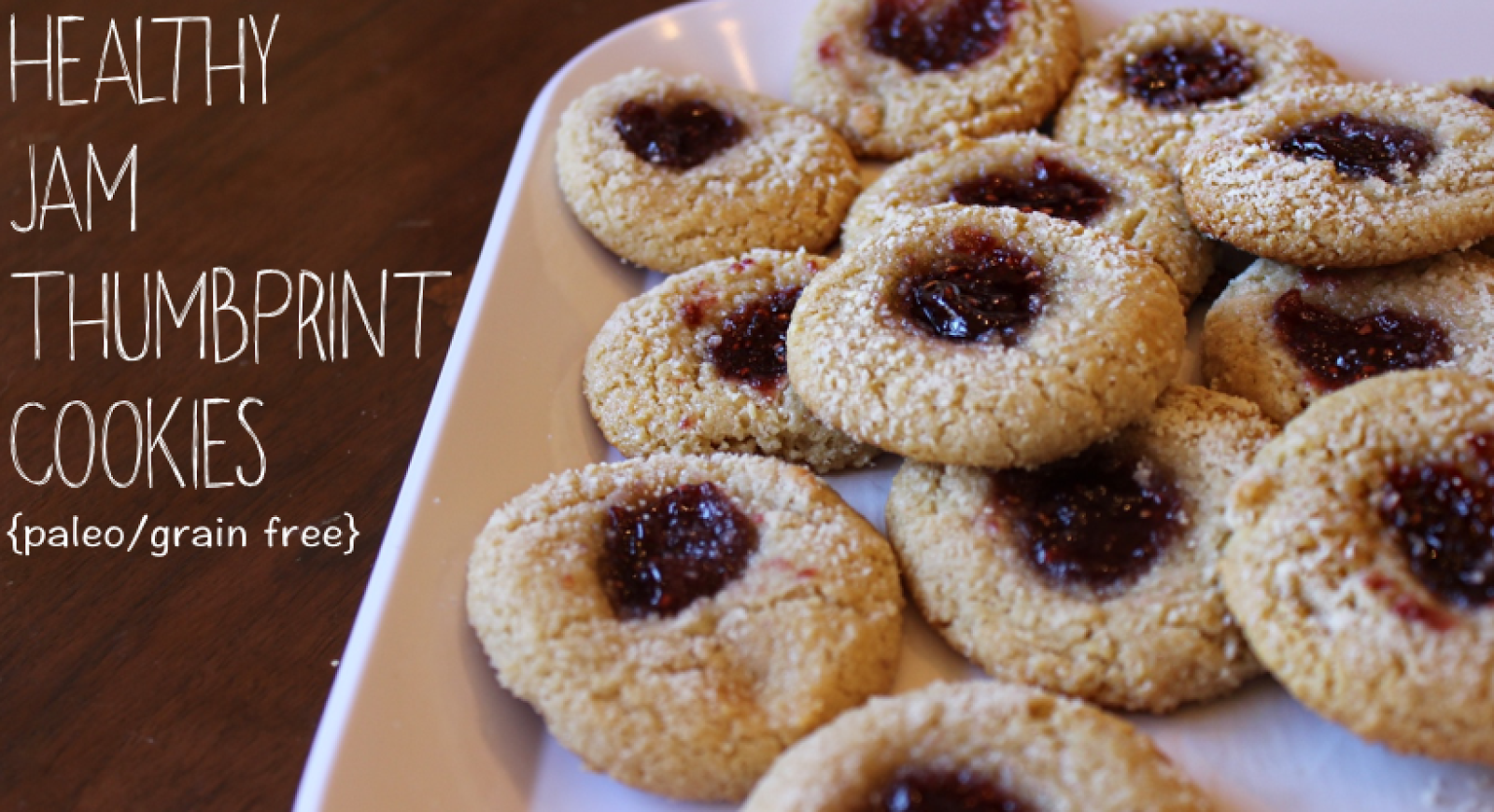 Beauty and Bananas HEALTHY JAM THUMBPRINT COOKIES