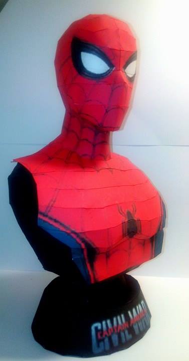 Busto 3D Homem Aranha Spider Man Superheróis Cinema HQ