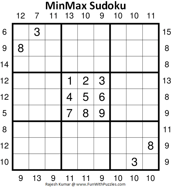 Minmax Sudoku Puzzles Fun With Sudoku 367 368
