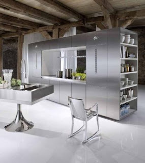 Silver Kitchen Cabinets Design