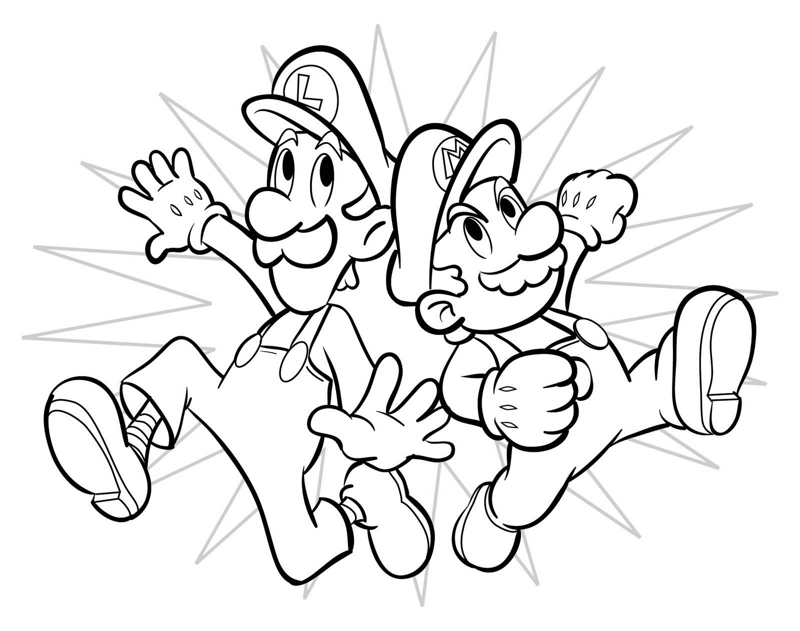 Coloring pages mega blog: Mario Bros coloring pages