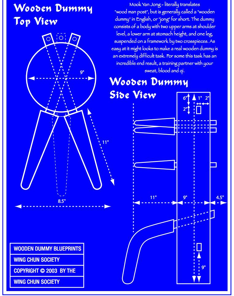 Wing Chun Dummy Schematics