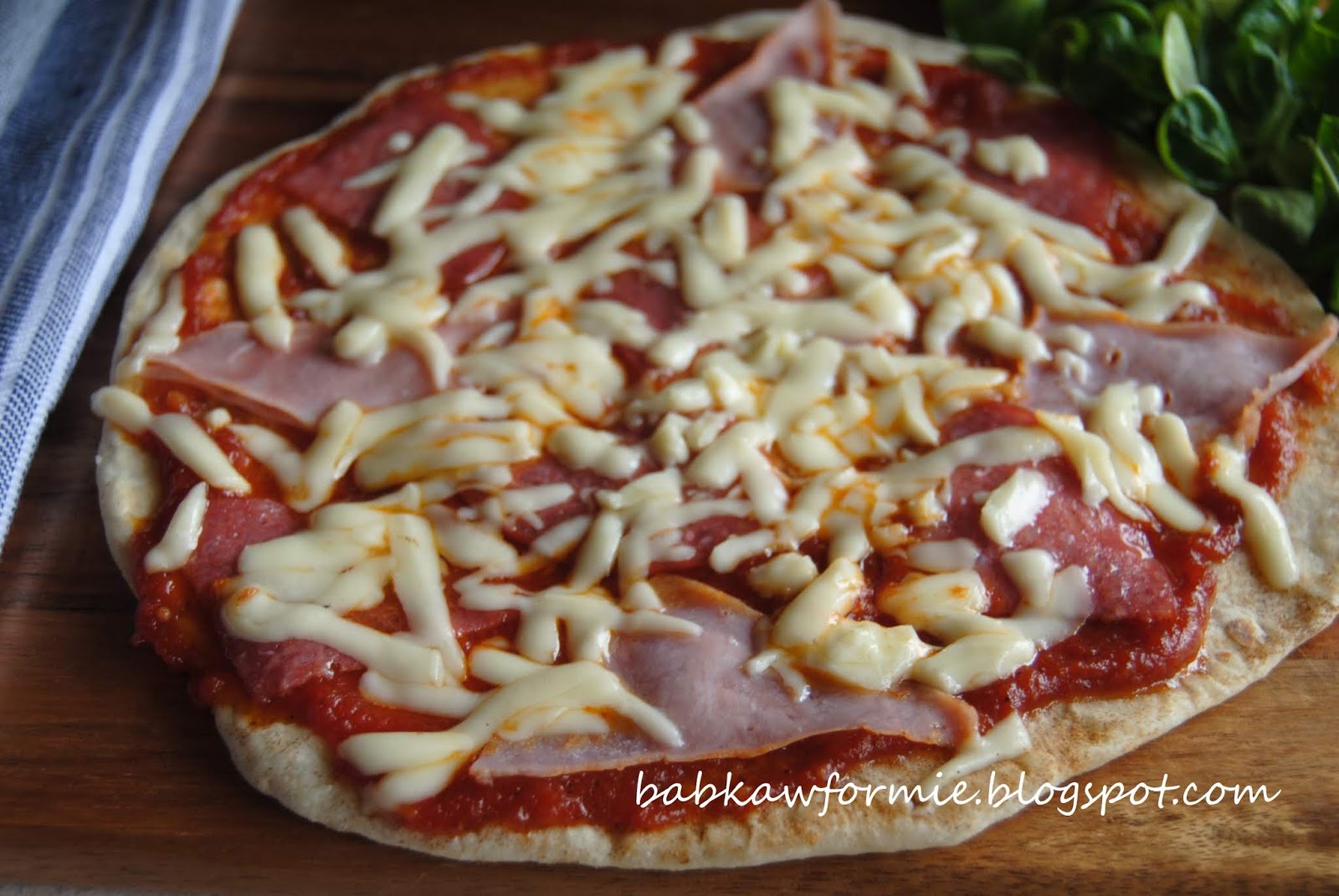 pizza z patelni - szybka kolacja babkawformie.blogspot.com