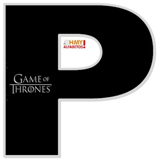 Abecedario con el Logo de Juego de Tronos. Alphabet with Game of Thrones Logo.