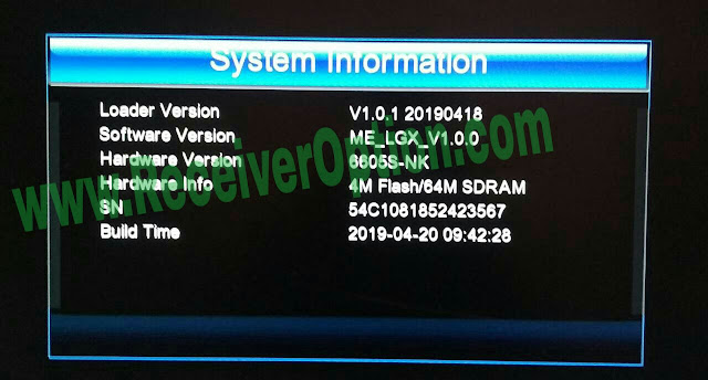 LGX-5100 HD RECEIVER POWERVU KEY SOFTWARE NEW UPDATE