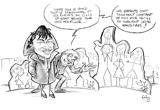 caricature de Dominique Bertinotti (Ministre de la Famille) by Guillaume Néel
