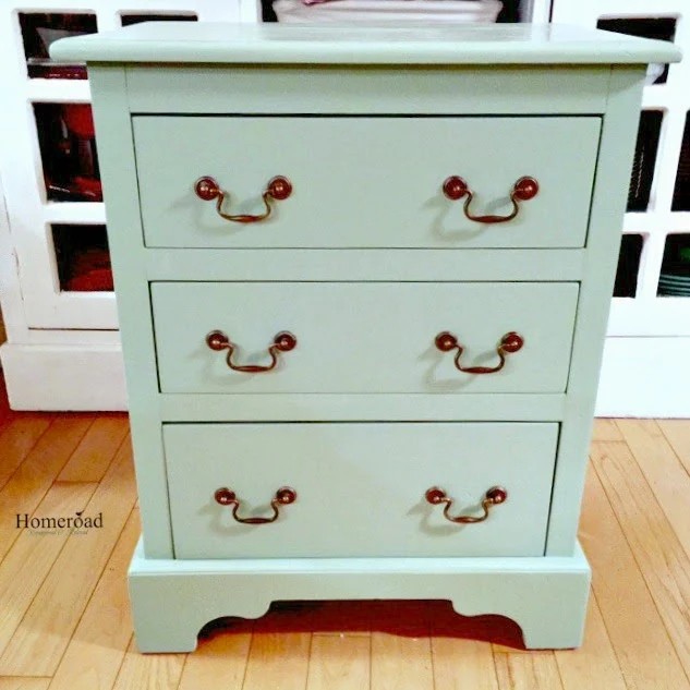 Fusion Mineral Paint in Lily Pond dresser makeover www.homeroad.net