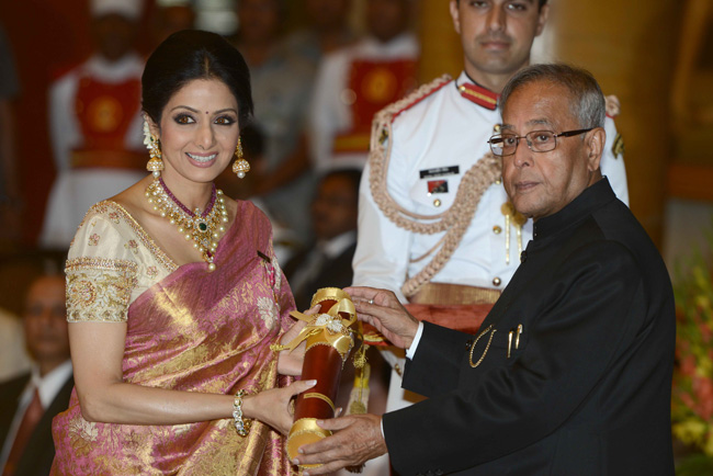 Sridevi Receives Padma Shri