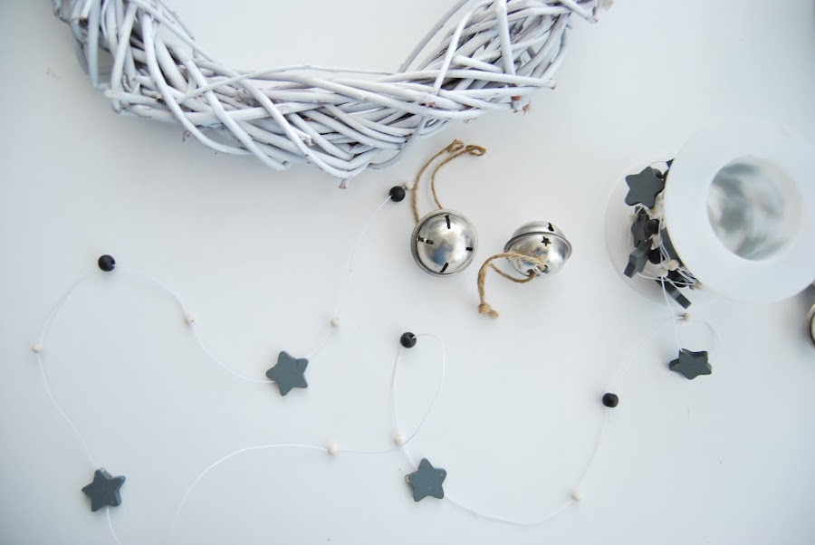 handmade white christmas wreath