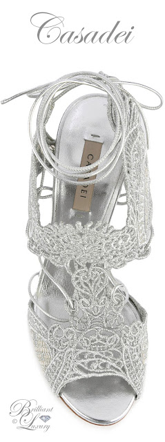 ♦Casadei grey lace sandal #pantone #shoes #grey #brilliantluxury