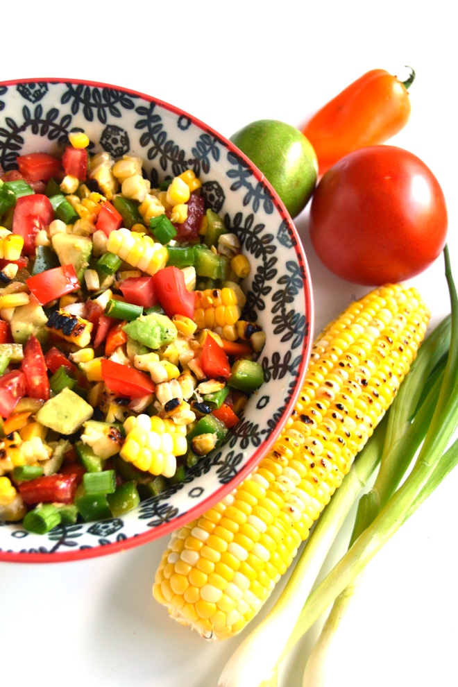 Avocado Grilled Corn Tomato Salad The Nutritionist Reviews