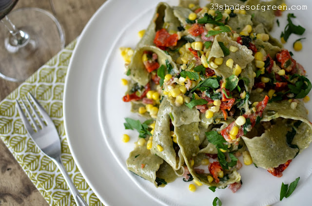 33 Shades of Green: Weekend Kitchen: Pappardelle with Sweet Corn ...