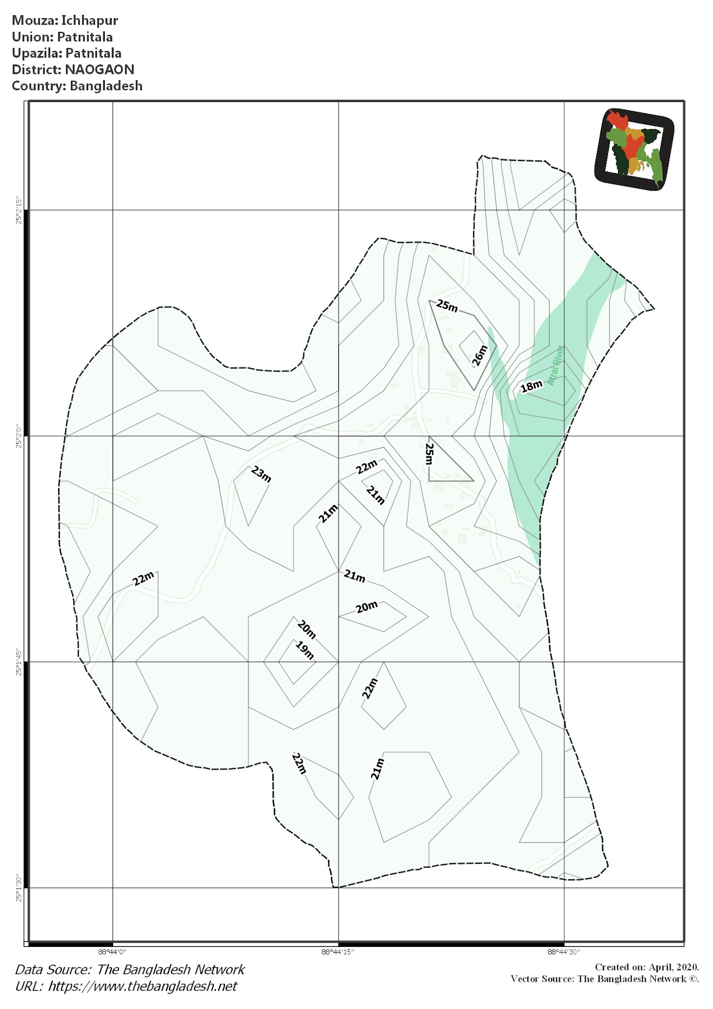 Map of Ichhapur Mouza of Patnitala Upazila, NAOGAON Map of Ichhapur Mouza of Patnitala Upazila, NAOGAON, Bangladesh.