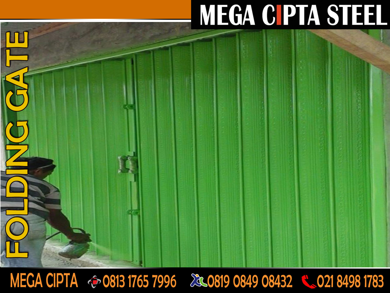 Folding Gate Roling Door Folding Door PVC Murah Jakarta Bekasi Depok