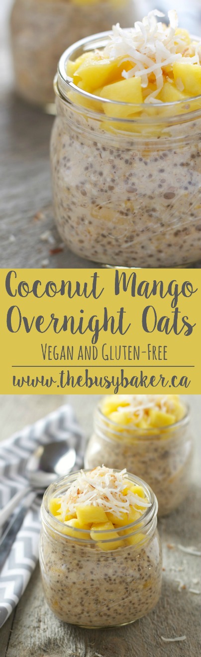 Coconut Mango Overnight Oats Recipe | The Busy Baker