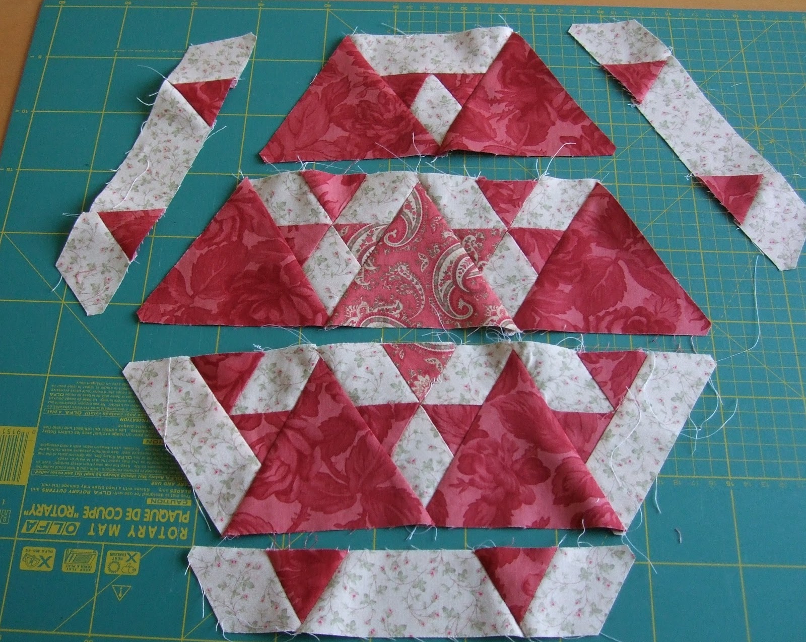 Dorine's quilt en handwerk projecten Seven Sisters maken met mallen