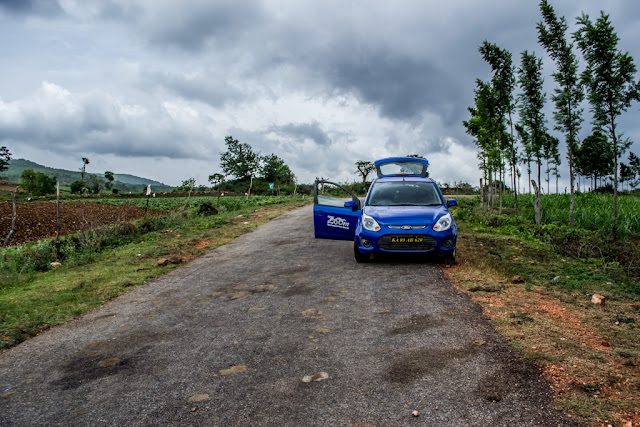 zoomcar car rental service, trip to chikmagalur
