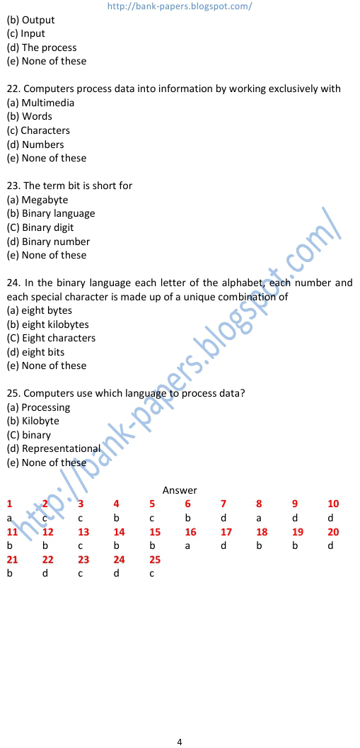 computer awareness objective questions computer awareness objective questions