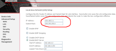 Configure the 3rd router in the network