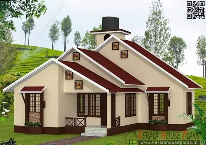 Kerala low budget house plan elevation and floor details