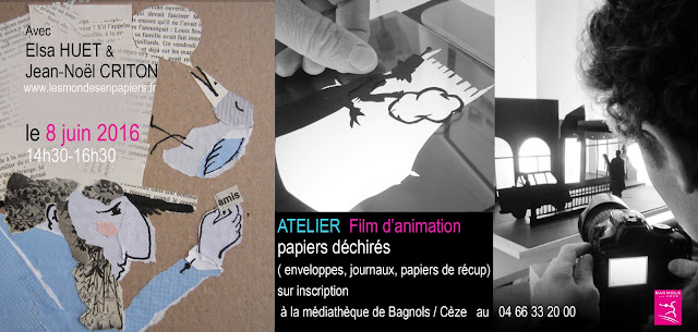 Atelier Enfants Affiche Médiathèque Jean Noël Criton et Elsa Huet