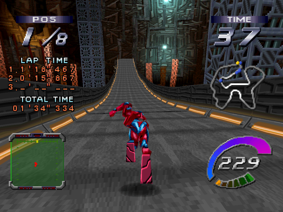 Ribbon Black Weird Sports Games 1 RUNNING HIGH (Playstation, 1997)