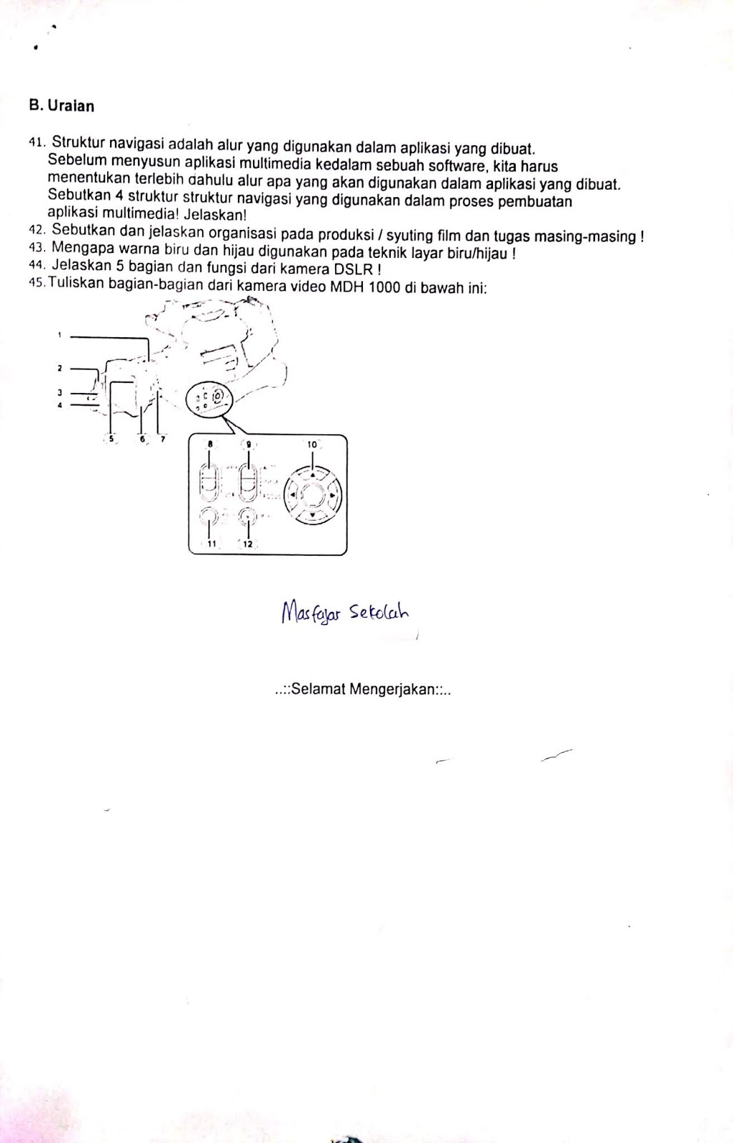 Kumpulan SOAL USBN Multimedia 2019 Berbagi Ilmu Sekolahan