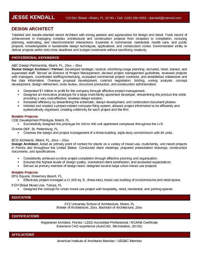 Cover letter examples architecture
