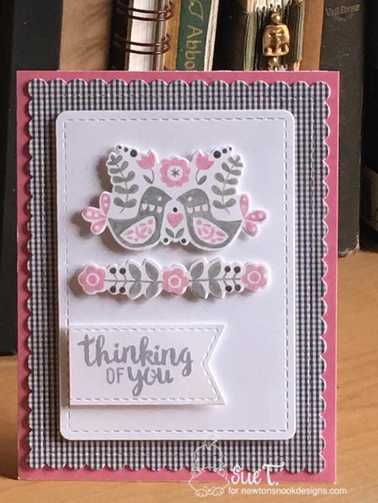 Thinking of You by Sue features Cottage Garden and Frames & Flags by Newton's Nook Designs; #newtonsnook