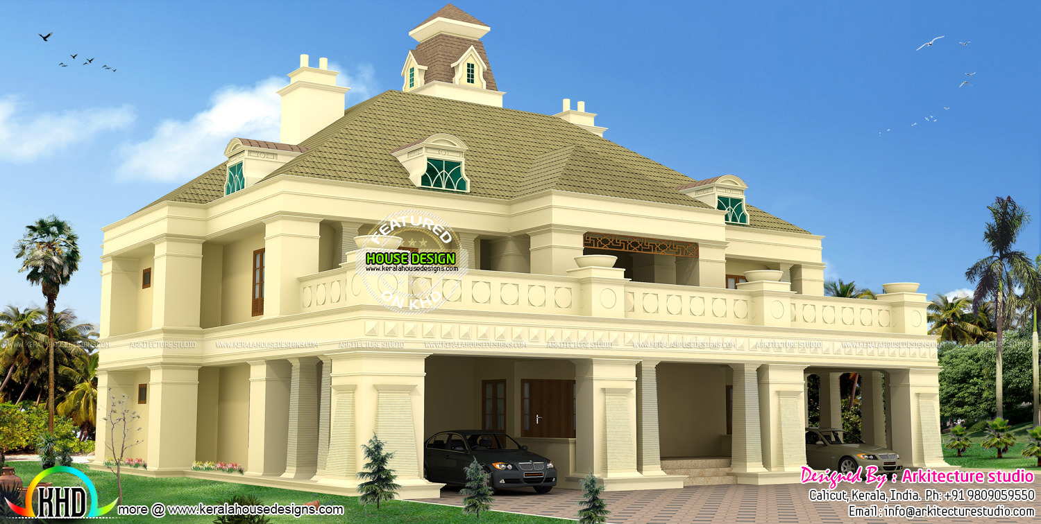 Colonial villa in 600 square meter - Kerala home design and floor ...