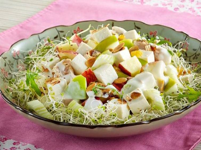 VITASOY™ RECIPE TOFU, APPLE & CHICKEN SALAD WITH TOFUSESAME SEED DRESSING