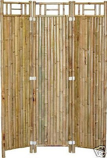 sekat ruangan minimalis sederhana dari bambu