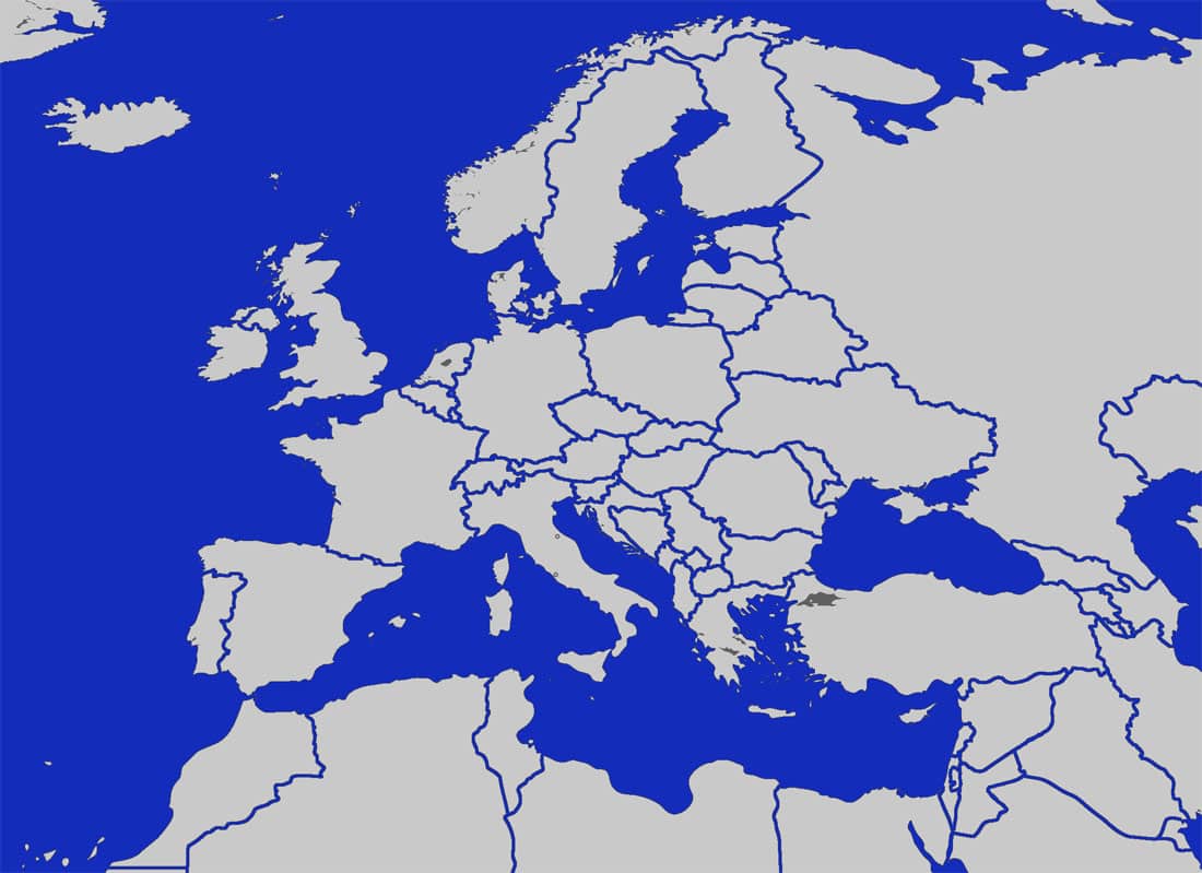 Blank map. Europe Map. Пустая Европа. Голубая Европа. Blank Map of Europe.